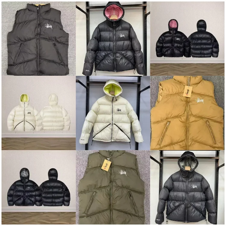 Stussy Black Puffer Jacket and