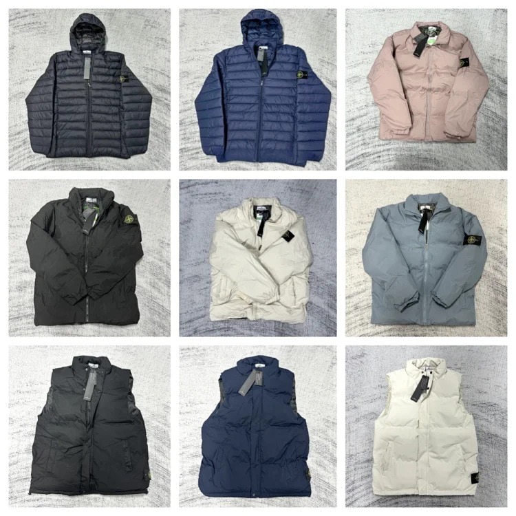 Stone Island Blue Hooded Puffe